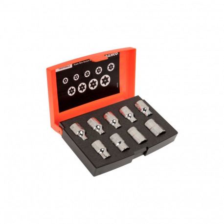 Socket set Bahco 7800TORX E8-E24 1/2"