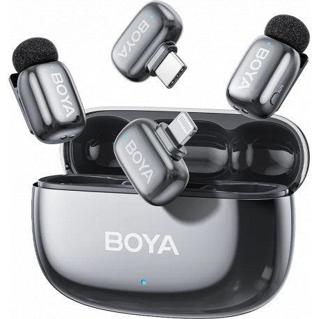 Boya wireless microphone mini 2-01 Lightning/USB-C, space gray