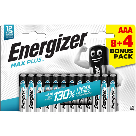 Energizer patarei Max Plus Alkaline AAA CHP12 8+4