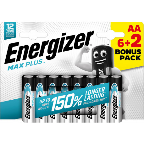 Energizer battery Max Plus Alkaline AA CHP8 6+2