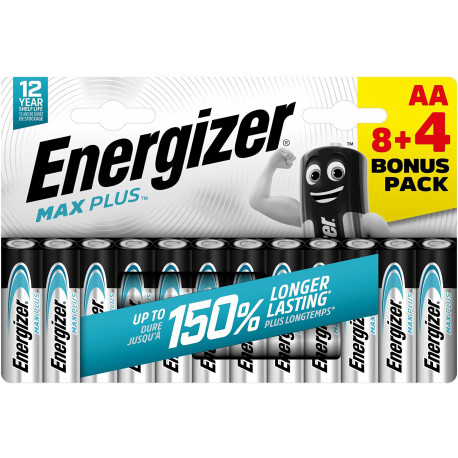 Energizer patarei Max Plus Alkaline AA CHP12 8+4