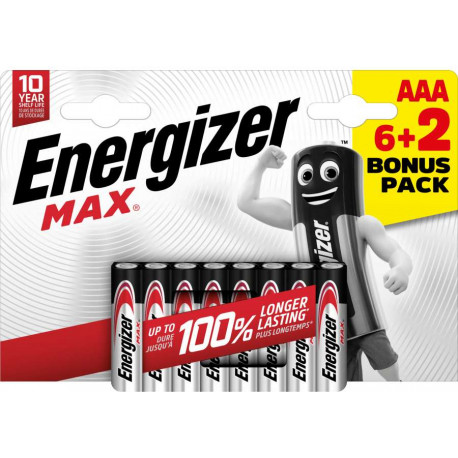 Energizer patarei Max Alkaline AAA CHP8 6+2