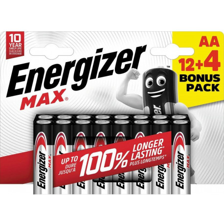 Energizer patarei Max Alkaline AA CHP16 12+4