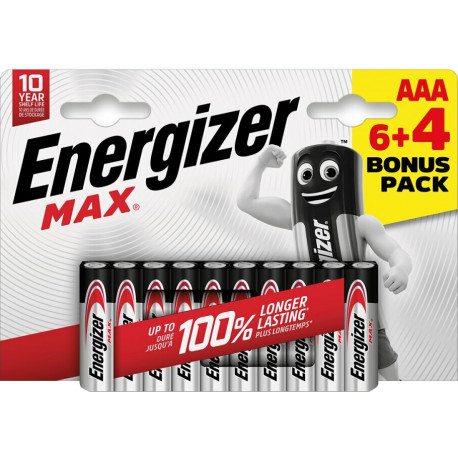 Energizer patarei Max Alkaline AAA CHP10 6+4