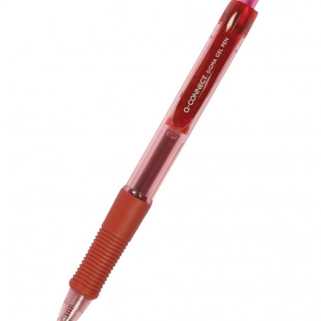 Geelpliiats Q-Connect  0,5 mm, klõpsuga, punane, kummist sõrmetugi