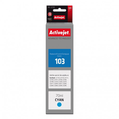 Ink Cartridge - Activejet Ae-103c Cyan