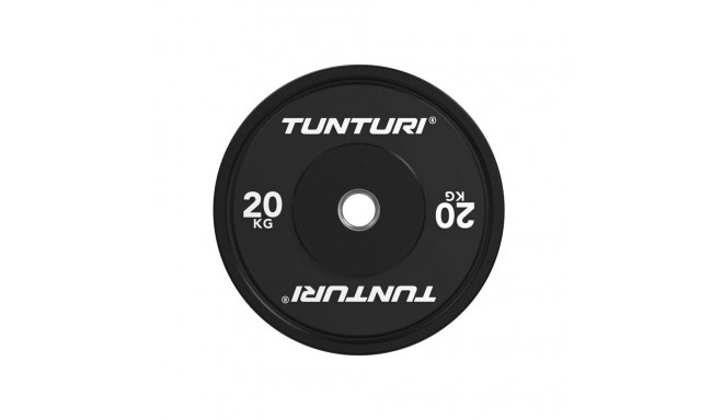 Raskusketas TUNTURI Platinum Bumper Plate, must, 50mm, 20 kg