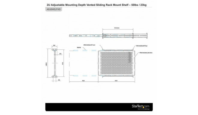 Mittelibisev Alus Serverikapile Startech UNISLDSHF19