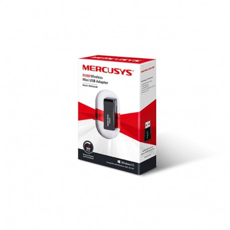The Mercusys MW300UM is a compact, plug-and-play wireless USB adapter designed to p