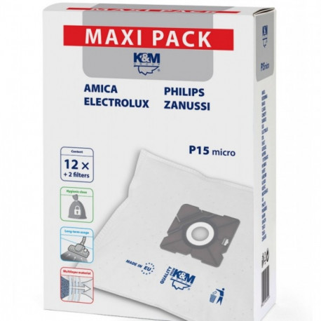 Product: Vacuum cleaner bags
Model/Type: P15 / Maxi
Quanti
