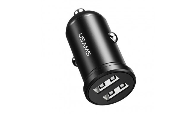 Must autolaadija 2xUSB 2,4A