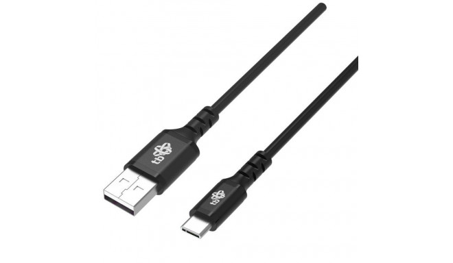 Cable USB-USB C 2m silicone black Quick Charge