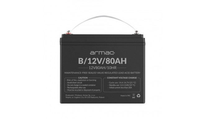 Product: AGM Battery
Voltage: 12V
Capacity: 80Ah
