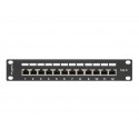 Patch Panel 12 Port 1U 10'' cat.6 black