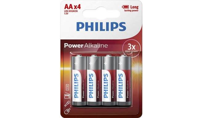 Batteries Power Alkaline AA 4pcs blister