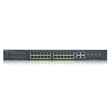 Switch GS1920-24HPv2 28Port 24xGb and 4xGb 375W PoE NebulaFlex Cloud
