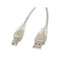 Cable USB 2.0 AM-BM 3M Ferryt transparent