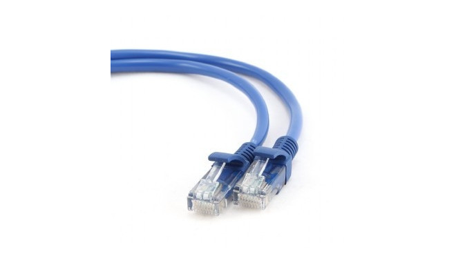 Patch cord cat.5e moulded strain relief  0.25M blue