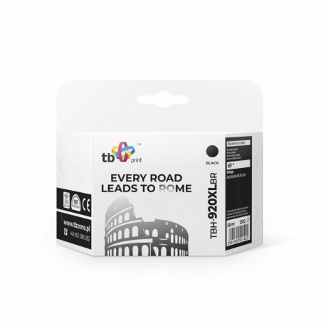 Ink HP OJ 6500 Black remanufactured TBH-920XLBR