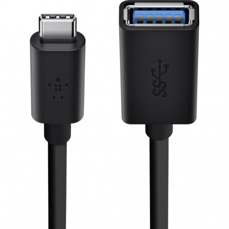 Belkin F2CU036BTBLK USB-C - USB-A 0.14m czarny M/F