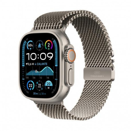 Apple Watch Ultra 2 GPS + Cellular 49mm Natural Titanium Case with Natural Titanium Milanese Loop - 
