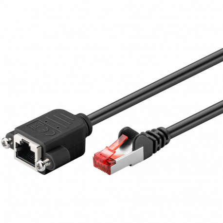 Goobay CAT 6 pikenduskaabel, S/FTP (PiMF), must 0,5 m