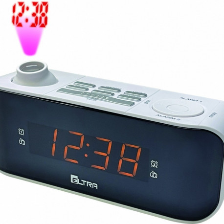 Clockradio Kasia (Kate) with projector, white