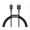 Baseus Cable Superior USB - Lightning 1,0 m 2,4A Black