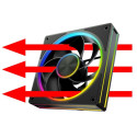 Fan VOLCANO LOOP REVERSE ARGB 120 Black