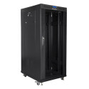 RACK installation cabinet solution 19 22U 800X800 black LCD glass door (FLAT PACK)