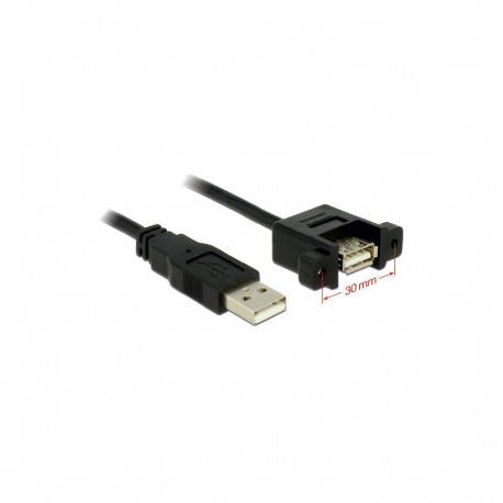 "DELOCK Kabel USB 2.0 A Stecker > USB 2.0 A Buchse zum Einbau 1 m"