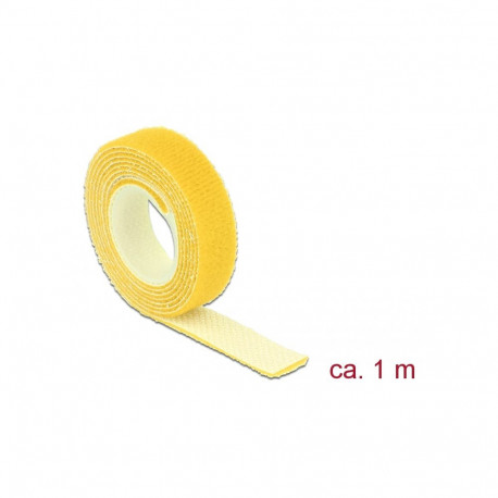 Delock Hook-and-loop fasteners L 1 m x W 13 mm roll yellow