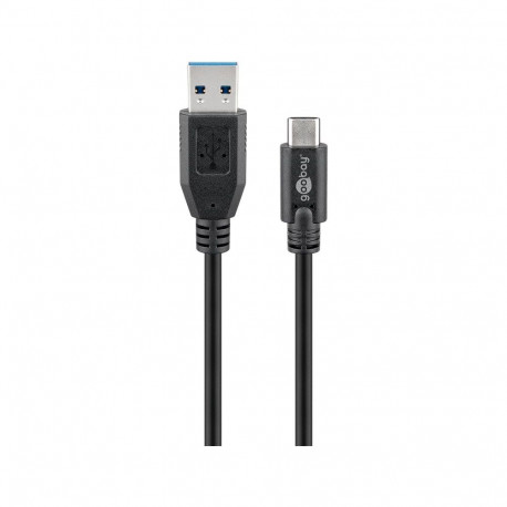 USB-C cable C - A 2.0m, USB 3.1 - USB 3.0, 5Gbps, black