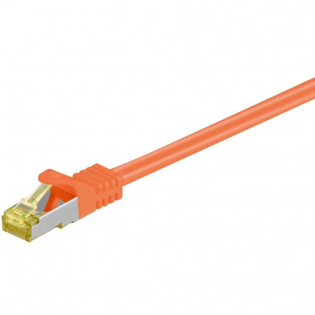 Võrgukaabel CAT6A S/FTP 1.0m, oranz, 500 MHz, PiMF, LSZH, CU, CAT 7 kaablist