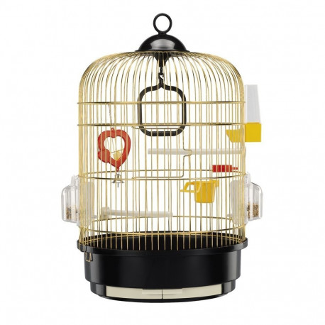 Bird cage Regina 33x53cm, golden - rounded
