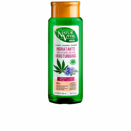 NATUR VITAL šampoon öko niisutav kanepiga ja linaga 300ml