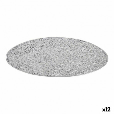 Lauamatt Kinvara AR2103272 AR2103272 Hõbedane Hõbe Plastmass 30 % Polüester Ø 38 cm 38 x 0,01 x 38 c