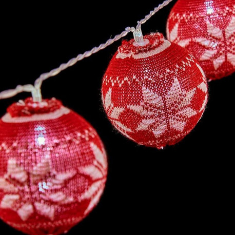 LED-pallide Pärg 2 m Ø 6 cm Punane Valge
