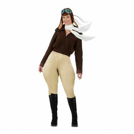 Costume for Adults My Other Me Aircraft Pilot Brown - M