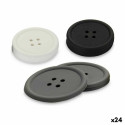 Coasters Kinvara CH52542-13-D CH52542-13-D White Black Grey Silicone Plastic Button 9 x 2 x 9 cm 8,8