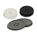 Coasters Kinvara CH52542-13-D CH52542-13-D White Black Grey Silicone Plastic Button 9 x 2 x 9 cm 8,8