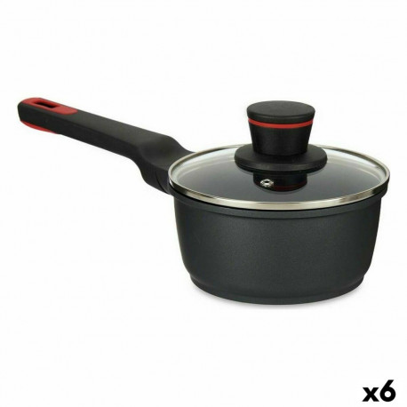Saucepan with Lid Kinvara 77782 77782 Black Metal Aluminium Bakelite Cast aluminium Ø 16 cm 17,1 x 1