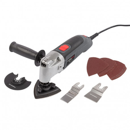 Oscillating multitool for cutting sanding scraping and renovation work 300W 15000-22000rpm 14 access