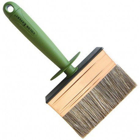 Tapešu birste 3x10cm, jaukti sari, plastmasas kāts