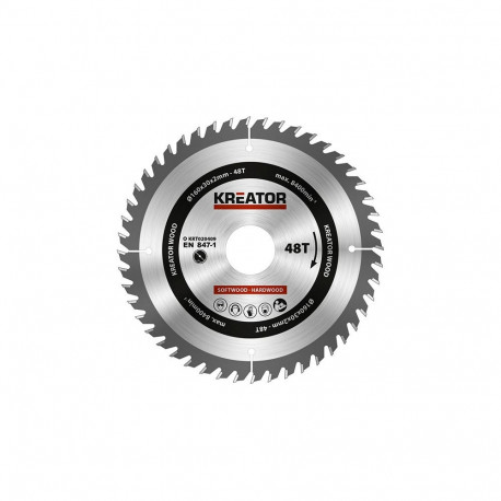 Saetera puidule Ø160x30x2mm, 48 hammast Kreator