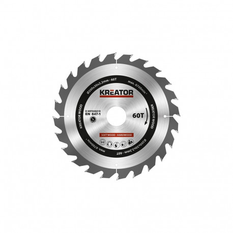 Saw blade for wood Ø190x30x2.2mm, 24 teeth Kreator
