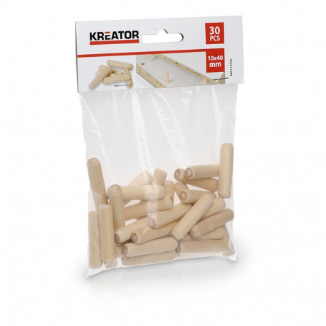 Puidust tüübel 10x40mm (30tk.) Kreator