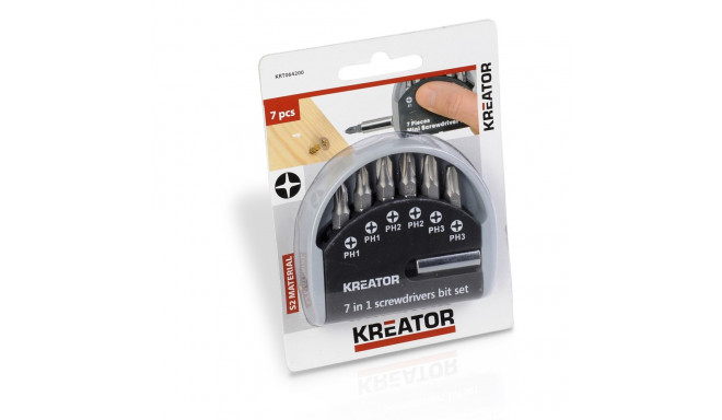 Bit set PH1, PH2, PH3 (7pcs.) Kreator