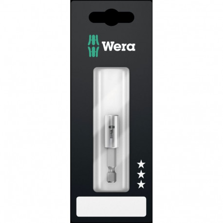 Wera 899/4/1 Universal 1/4" bit holder with magnet and retaining ring, 50mm