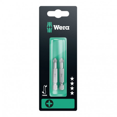 Wera Torsion otsakud, 2 x PH2 x 50mm, 851/4 TZ, jaepakend